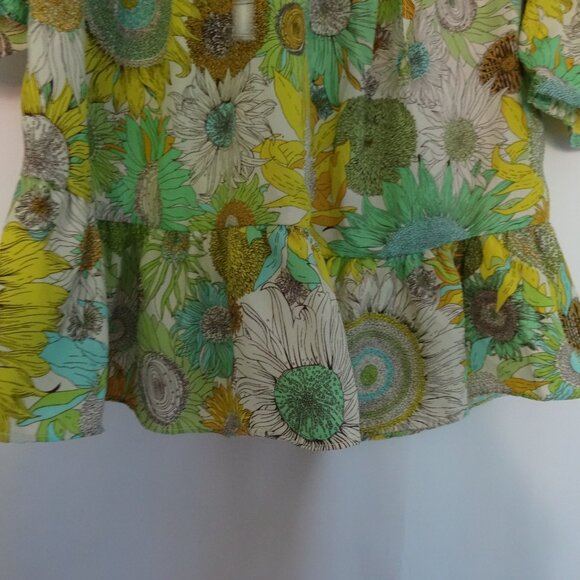 womens patterned vintage stunning blouse size XS - brand new - Picture 4 of 9